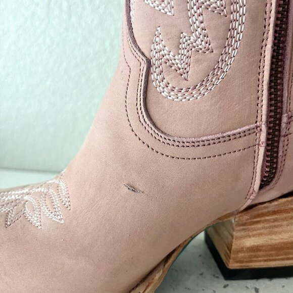 Lane SMOKESHOW Pink Cowboy Bootie Womens 9 Pink Western Cowgirl Short Boots - Picture 9 of 14